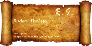 Rudas Ibolya névjegykártya